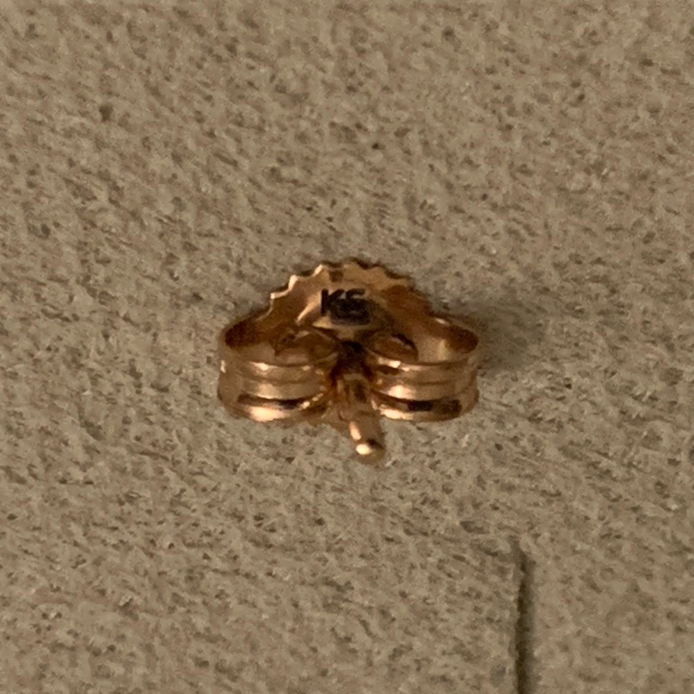 Kendra Scott 14k Solid Rose Gold Pink Sapphire Heart Stud Earrings - Picture 9 of 12